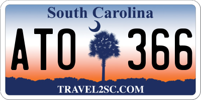 SC license plate ATO366
