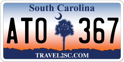 SC license plate ATO367
