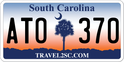 SC license plate ATO370