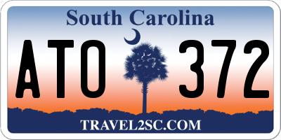 SC license plate ATO372