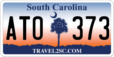 SC license plate ATO373