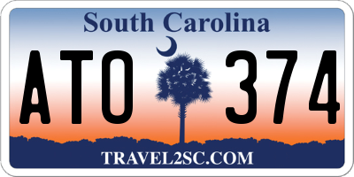 SC license plate ATO374