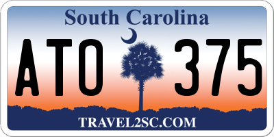 SC license plate ATO375