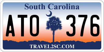 SC license plate ATO376