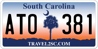 SC license plate ATO381