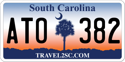 SC license plate ATO382