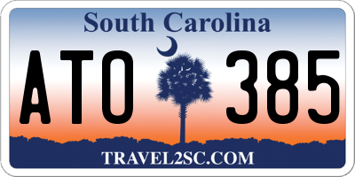 SC license plate ATO385