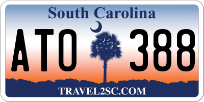 SC license plate ATO388