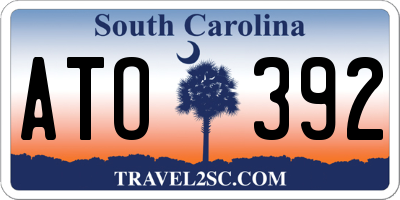 SC license plate ATO392
