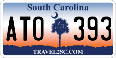 SC license plate ATO393
