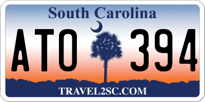 SC license plate ATO394