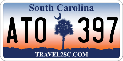 SC license plate ATO397