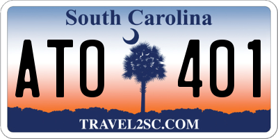 SC license plate ATO401