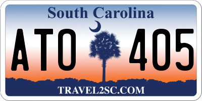 SC license plate ATO405