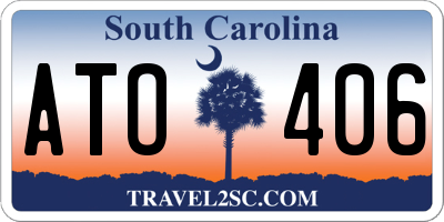 SC license plate ATO406