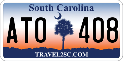 SC license plate ATO408