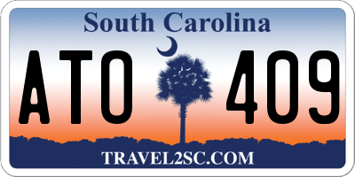 SC license plate ATO409