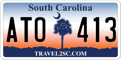 SC license plate ATO413