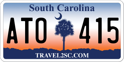 SC license plate ATO415