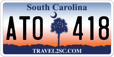 SC license plate ATO418