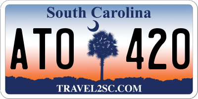 SC license plate ATO420