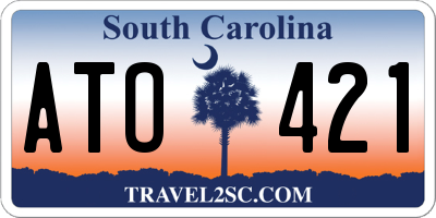 SC license plate ATO421