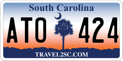 SC license plate ATO424