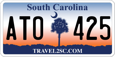 SC license plate ATO425