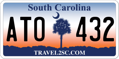 SC license plate ATO432