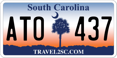 SC license plate ATO437