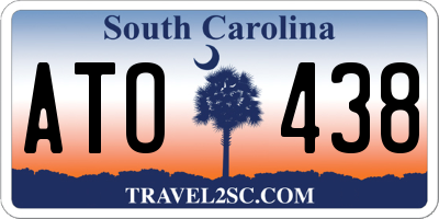 SC license plate ATO438