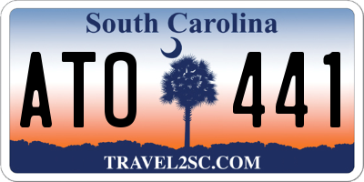 SC license plate ATO441