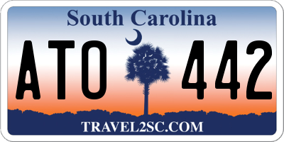 SC license plate ATO442