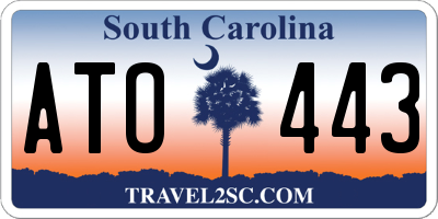 SC license plate ATO443