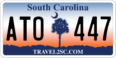 SC license plate ATO447