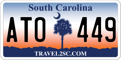 SC license plate ATO449