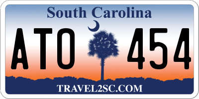SC license plate ATO454