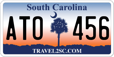 SC license plate ATO456