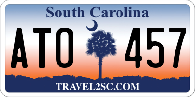 SC license plate ATO457