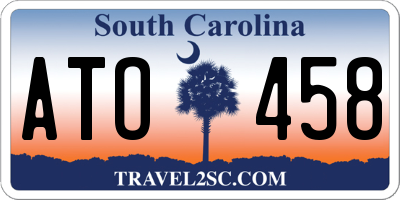 SC license plate ATO458