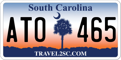 SC license plate ATO465