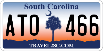 SC license plate ATO466