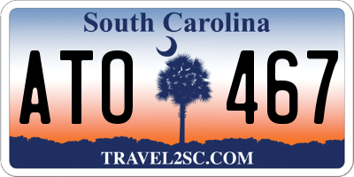SC license plate ATO467