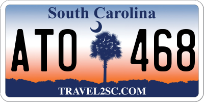 SC license plate ATO468