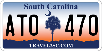 SC license plate ATO470