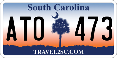 SC license plate ATO473
