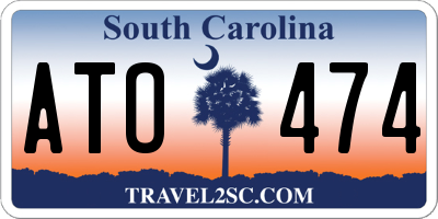 SC license plate ATO474