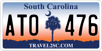 SC license plate ATO476