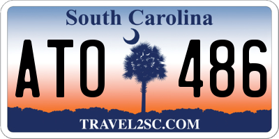 SC license plate ATO486