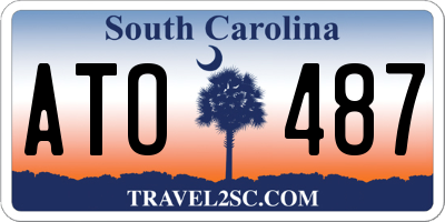 SC license plate ATO487